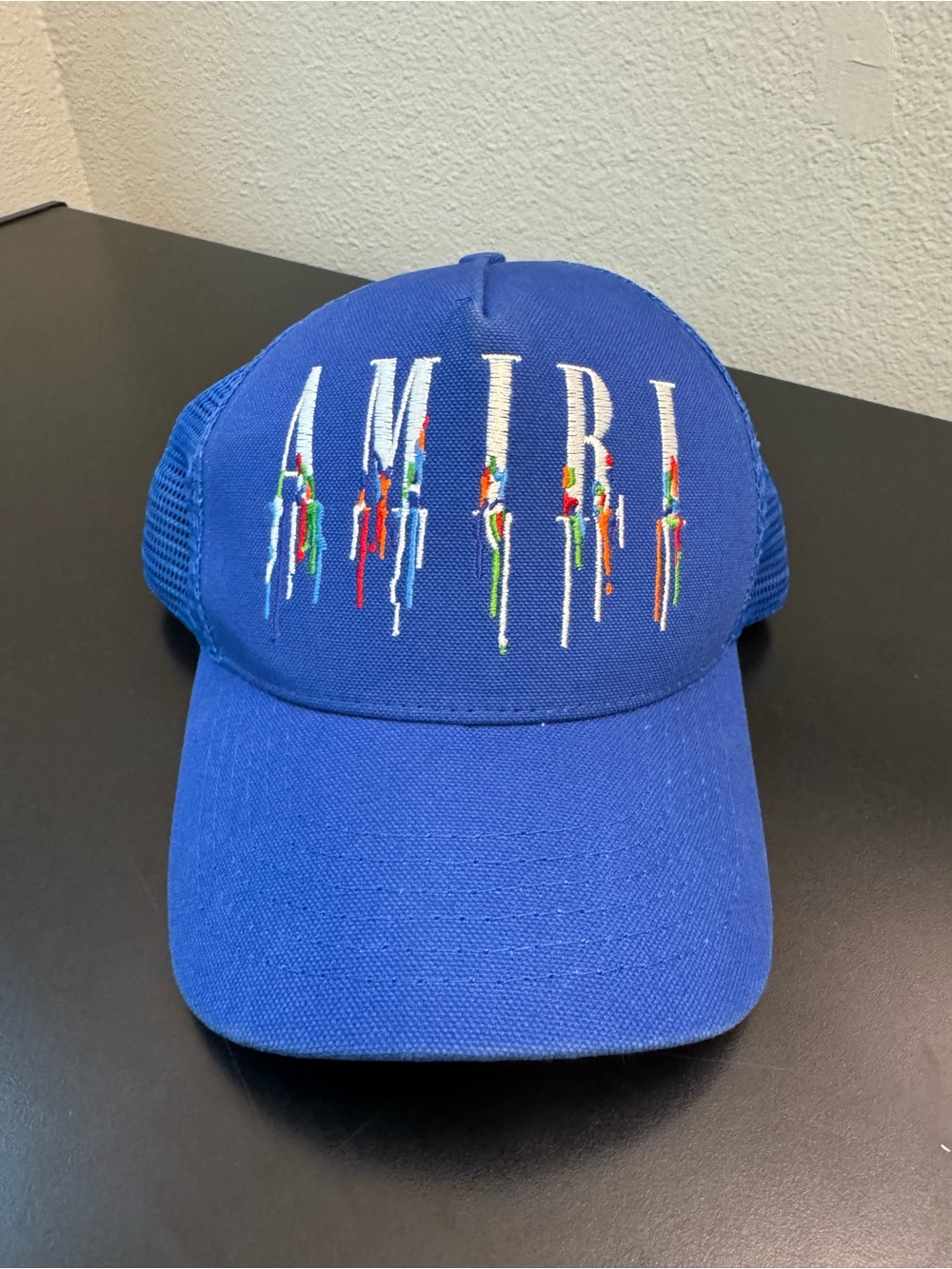 Amiri Paint Drip Logo Trucker Hat